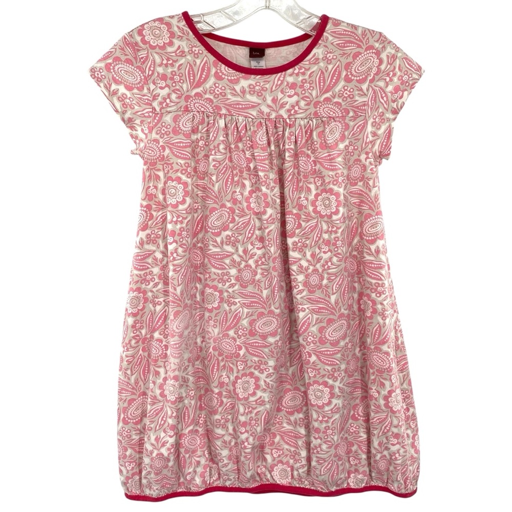 Tea Collection Bali Pink Botanical Floral Play Dress